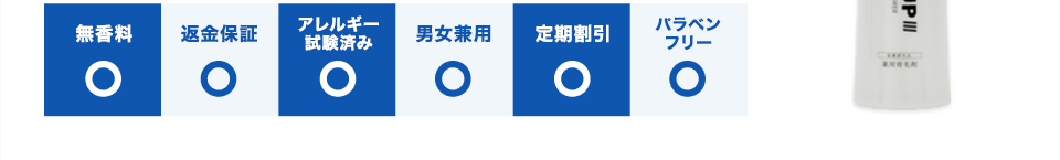定期割引/返金保証/アレルギー試験済み/パラベンフリー/男女兼用/無香料