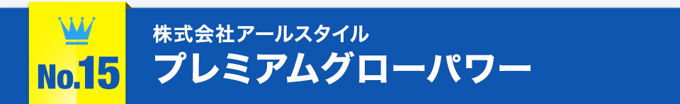 No.15株式会社アールスタイル プレミアムグローパワー